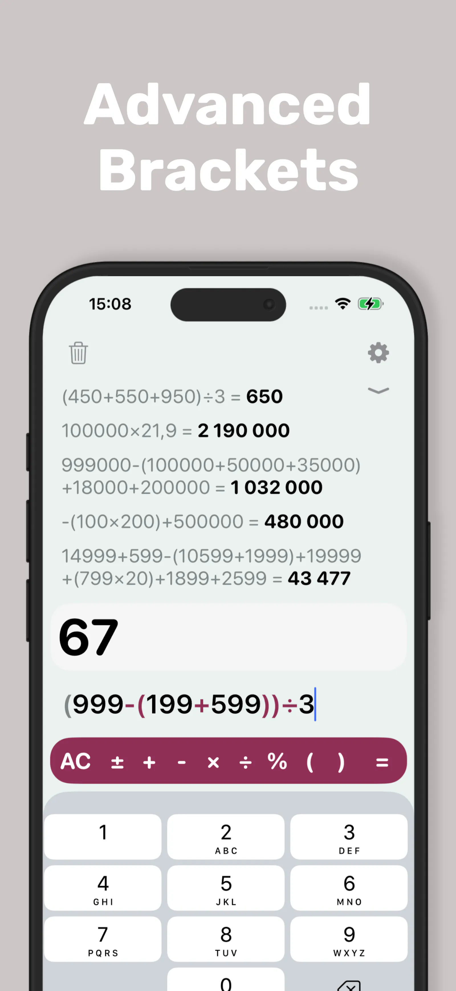 Clear Calc - Native Calculator screenshot 3