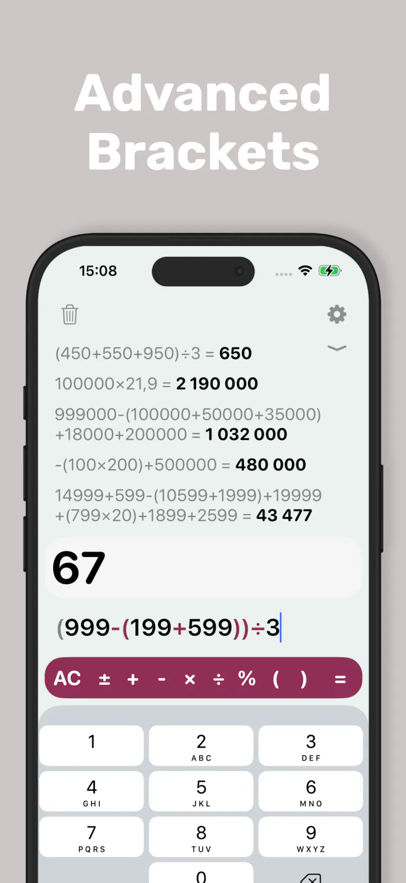 Clear Calc - Native Calculator screenshot 3