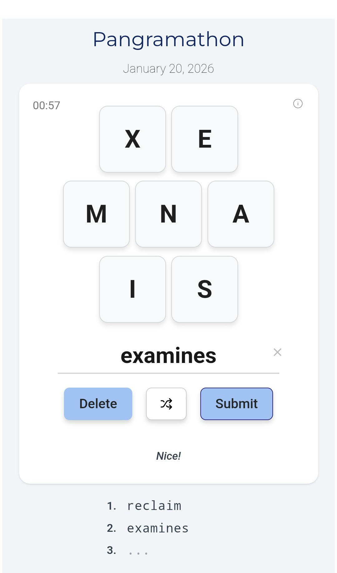 Pangramathon - Screenshot 3 showing product features and functionality