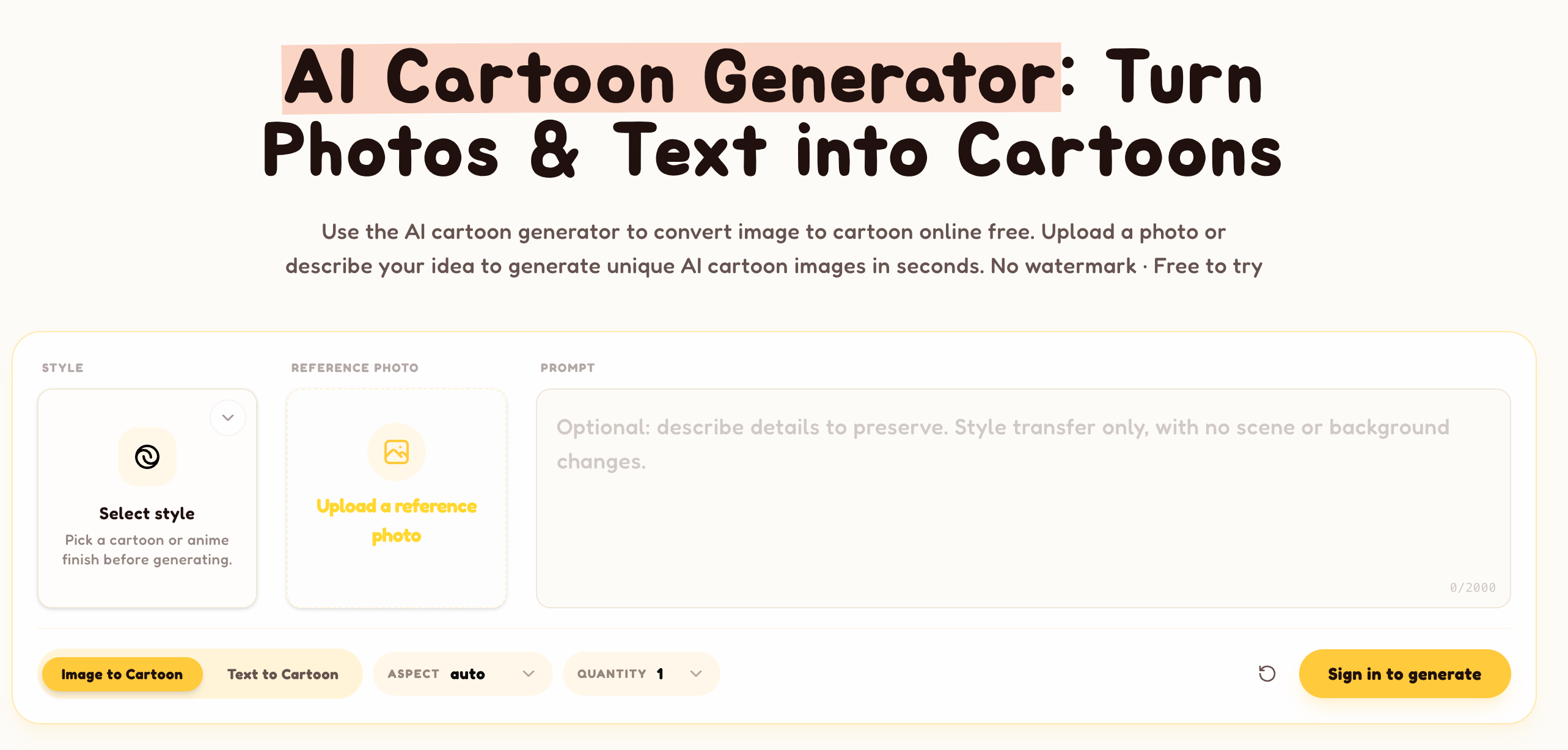 AI Cartoon Generator gallery image