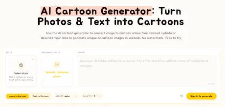 AI Cartoon Generator gallery image