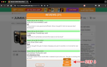 Jumia Reviews Extractor for Chrome gallery image