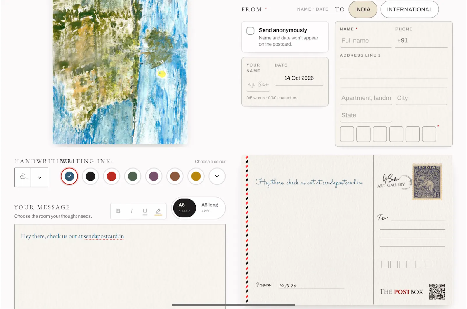 Send a postcard.in screenshot 5