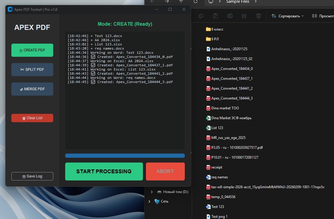 Apex PDF: Create, Merge & Split - Screenshot 2 showing product features and functionality