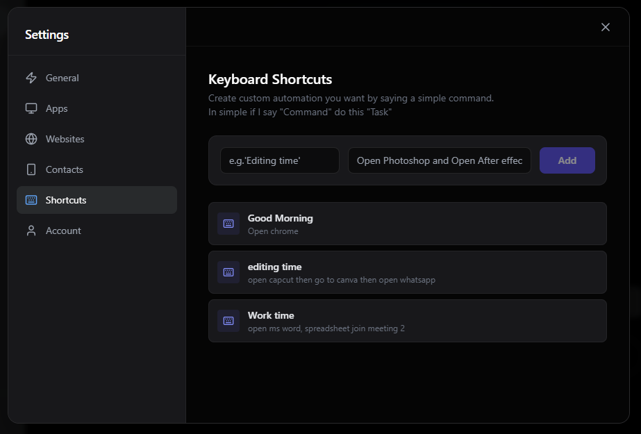 Pika Voice - Control Your PC with Voice - Screenshot 3 showing product features and functionality