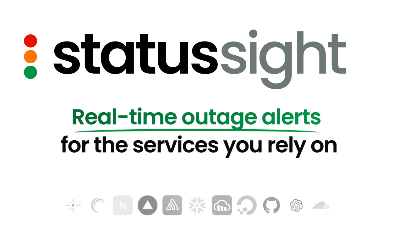 startuptile StatusSight-Real-time outage alerts for the services you rely on