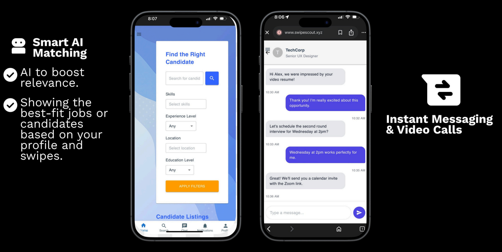 Mídia 3 de SwipeScout - Contratação para a geração de vídeo