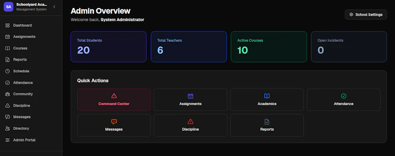 SchoolyardLMS screenshot 2