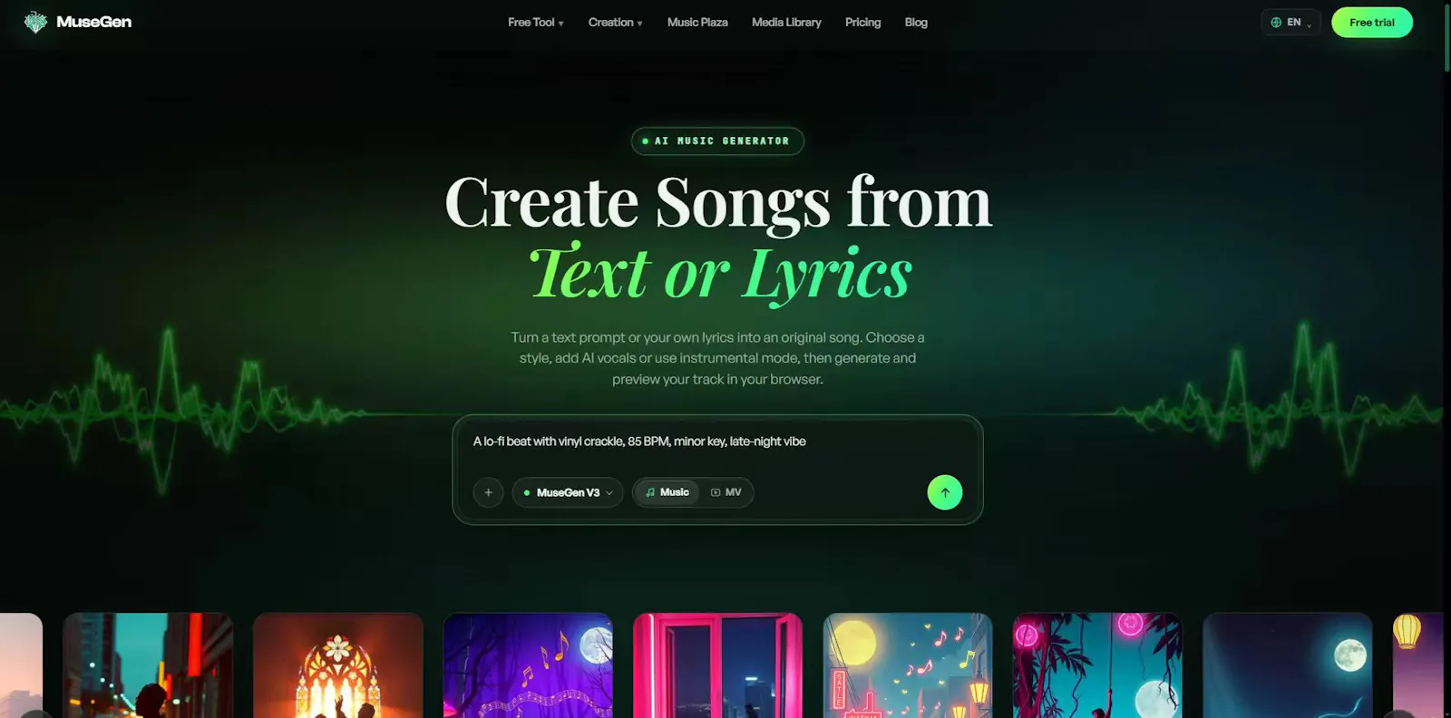 MuseGen screenshot 2