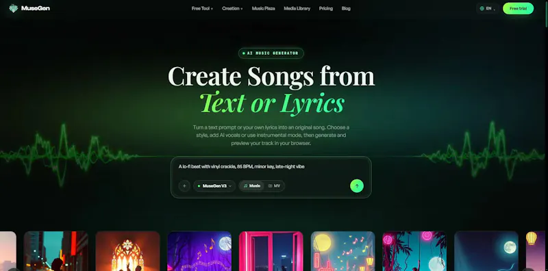 MuseGen screenshot 2