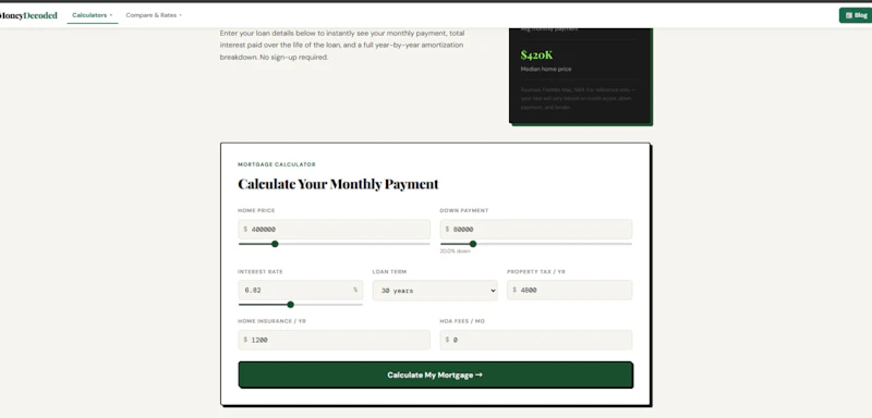 Free Financial Tools — MoneyDecoded screenshot 2