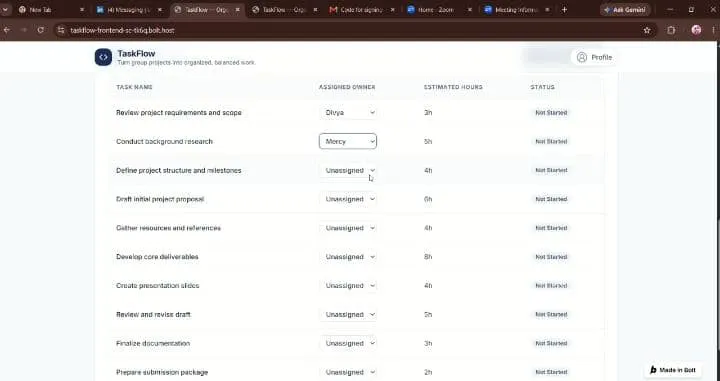 TaskFlow screenshot