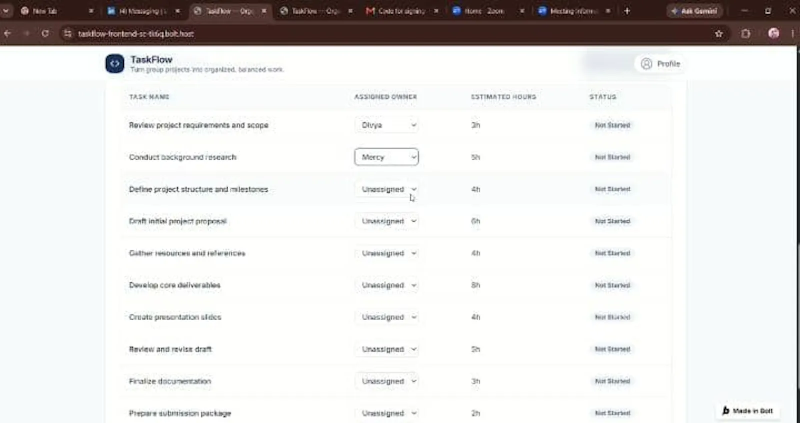 TaskFlow  screenshot 2
