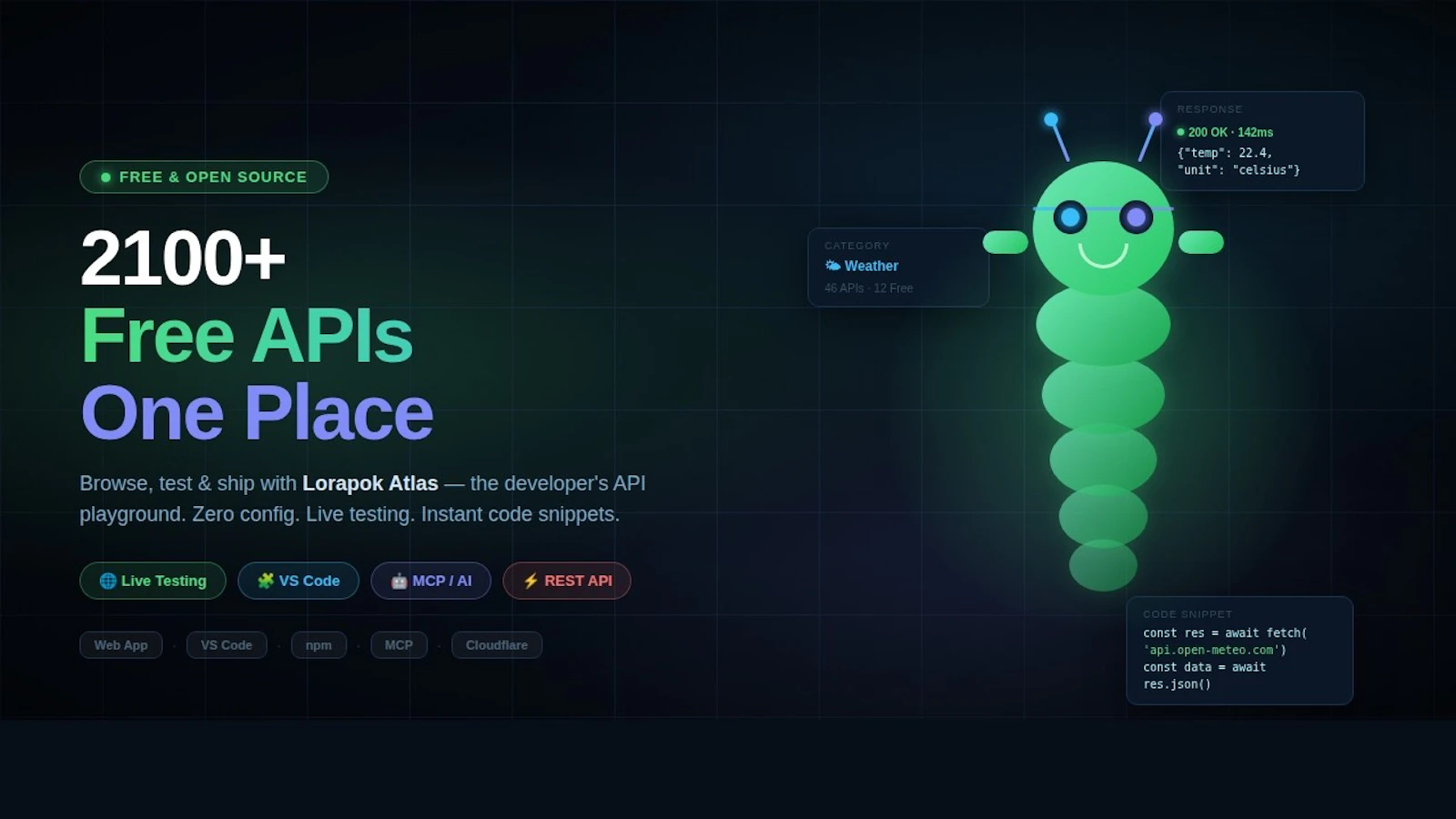 Lorapok Atlas API Directory screenshot 1 (video preview)