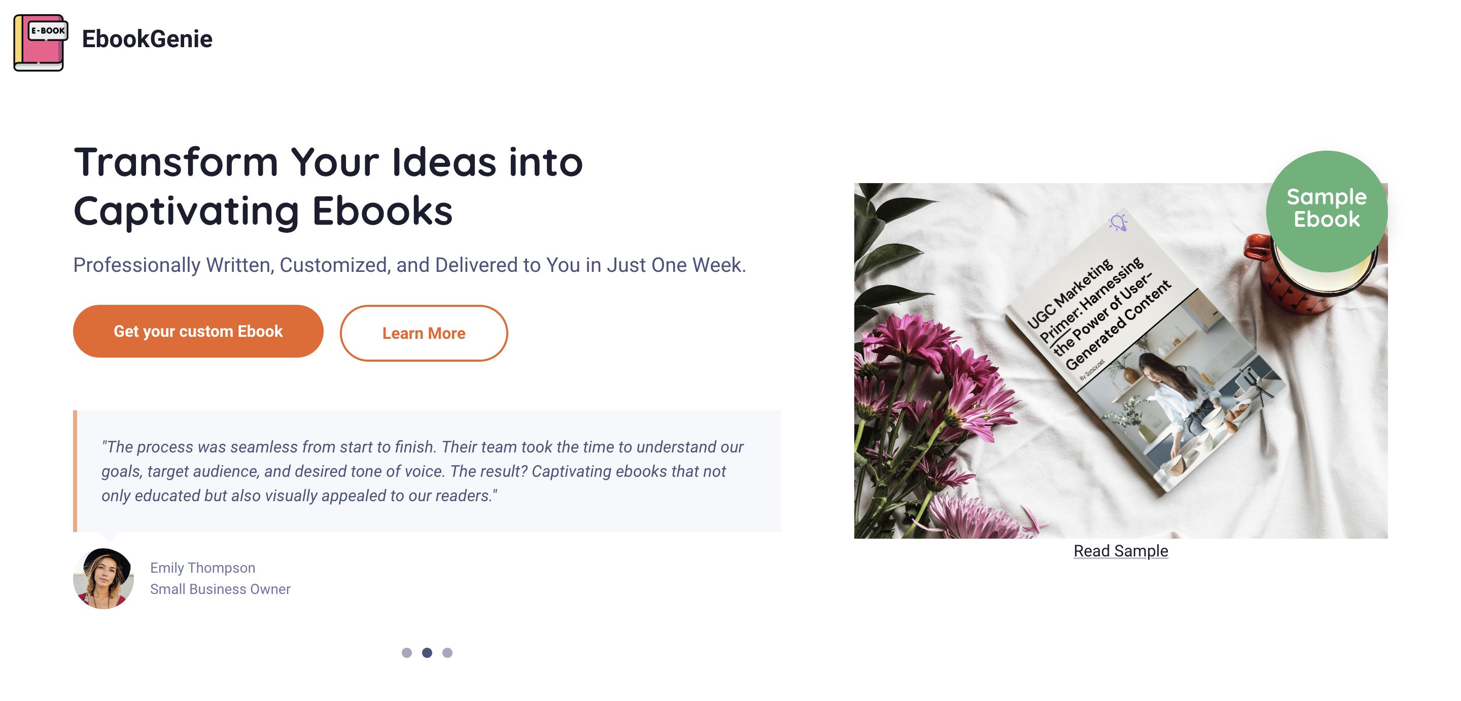 Media Ebookgenie - Dapatkan e-book bertulis secara profesional mengenai topik dalam 1 minggu 1