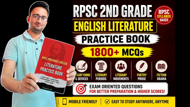 RPSC 2nd Grade English Literature MCQs  screenshot 1 (video preview)