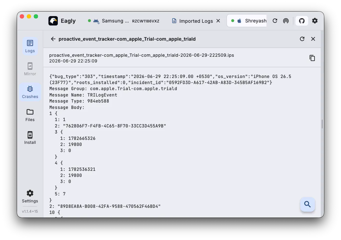 Eagly - Cross Platform Logcat + Console gallery image