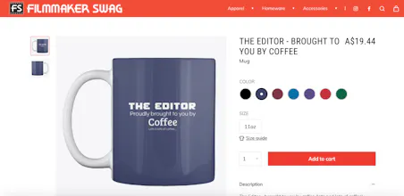 Filmmaker Swag Online Store gallery image