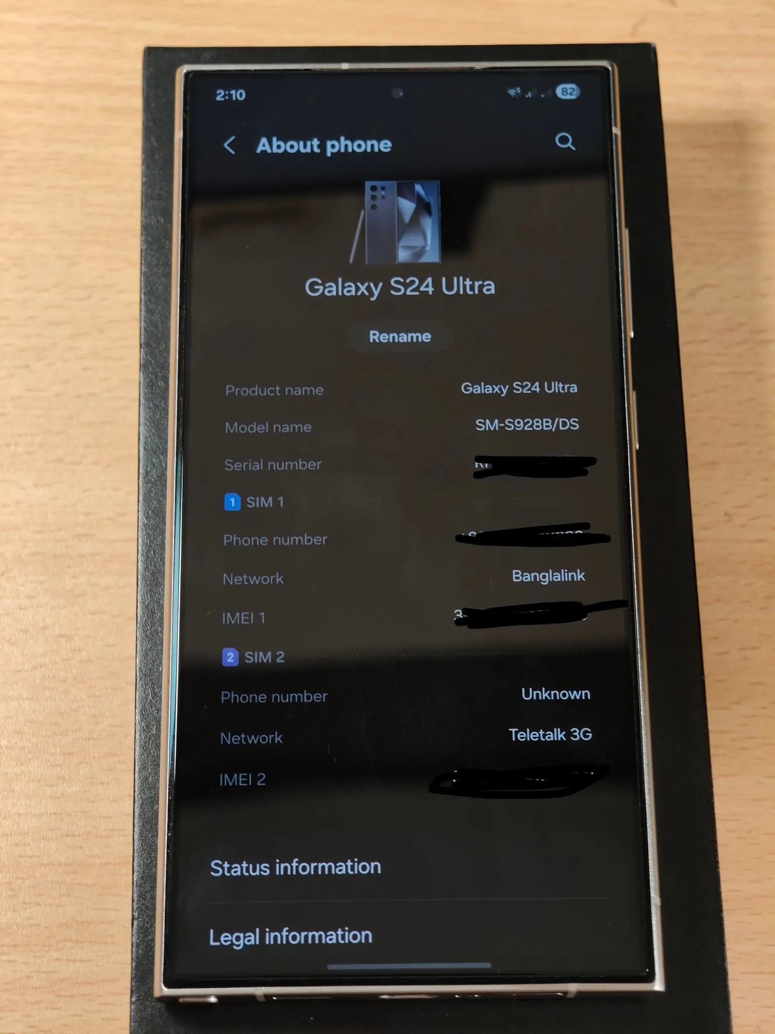Samsung Galaxy S24 Ultra 256 GB Black gallery image