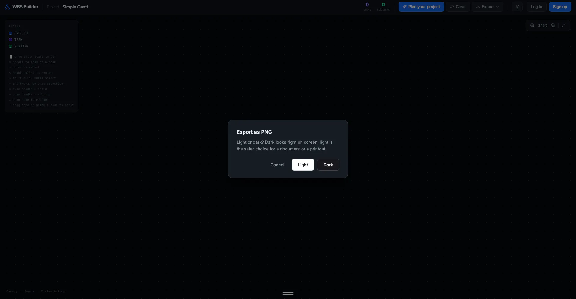 SimpleGantt WBS gallery image