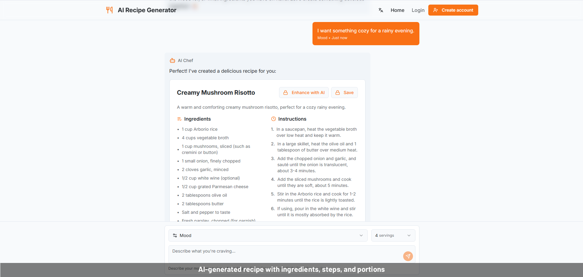 AI Recipe Generator - Screenshot 2 preview