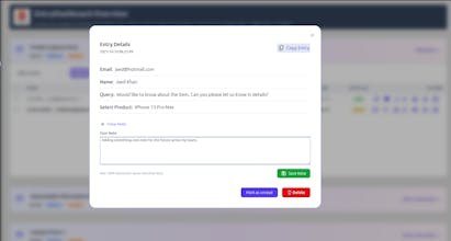 EntryDashboard gallery image