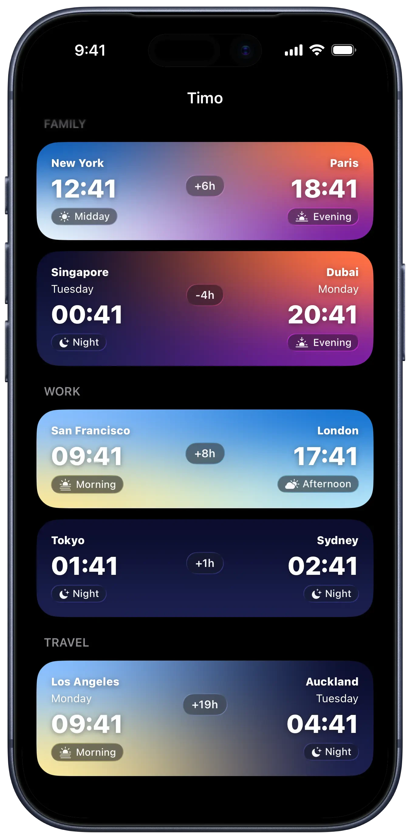 Timo — World Clock & Time Zone App screenshot 2