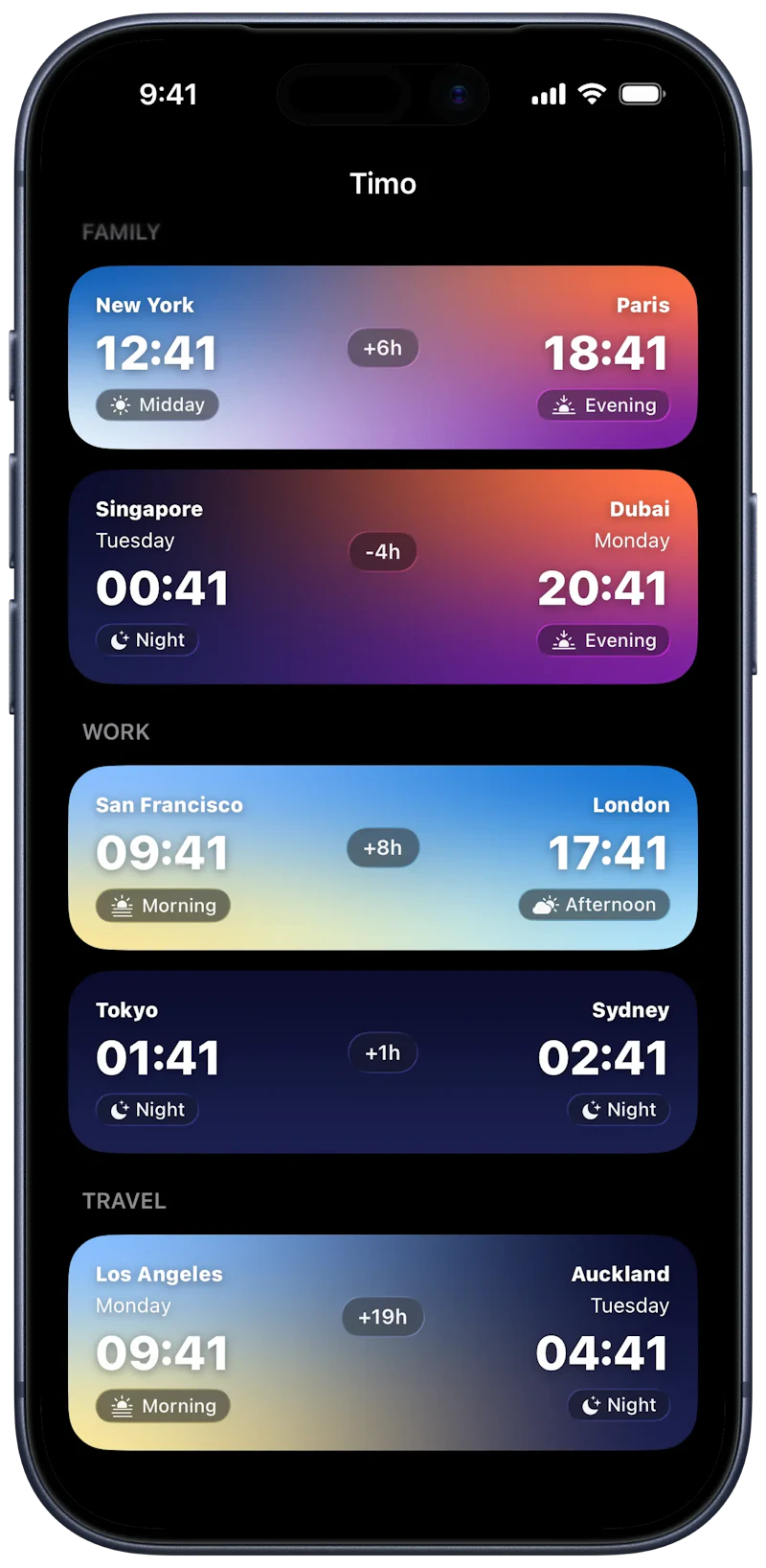Timo — World Clock & Time Zone App screenshot 2