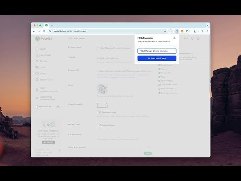 FillOut Manager Chrome Extension gallery image