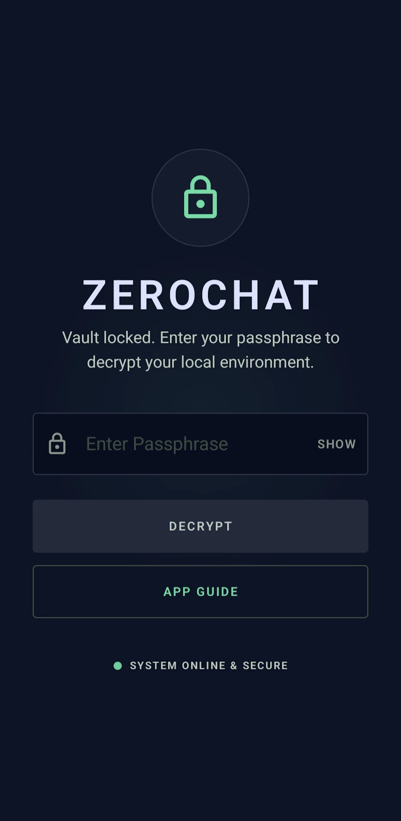Zerochat screenshot 1