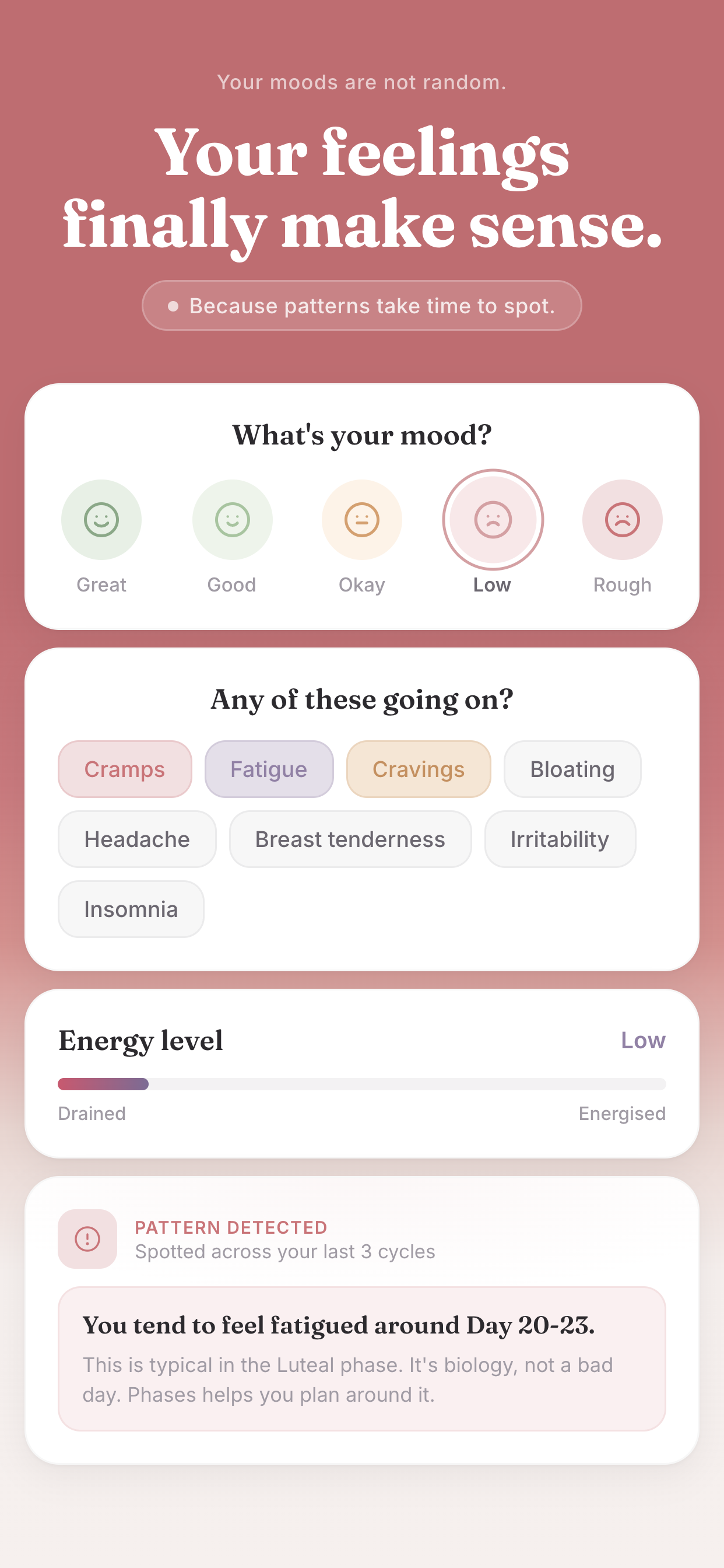 Phases: Cycle Syncing - Screenshot 2 showing product features and functionality