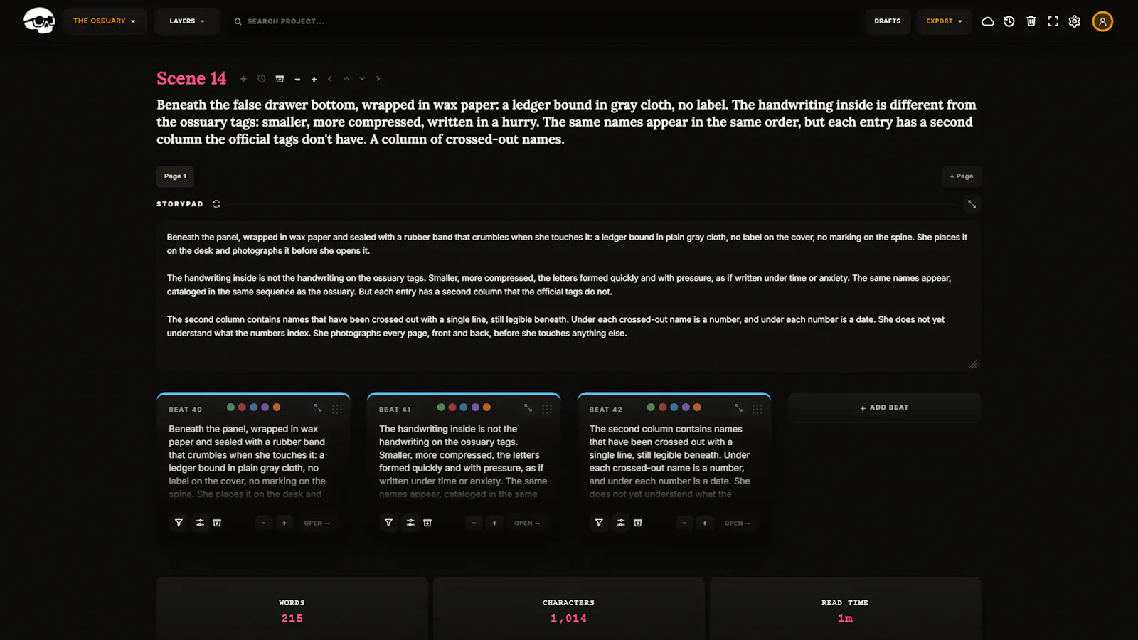 Skeleton Draft screenshot 3