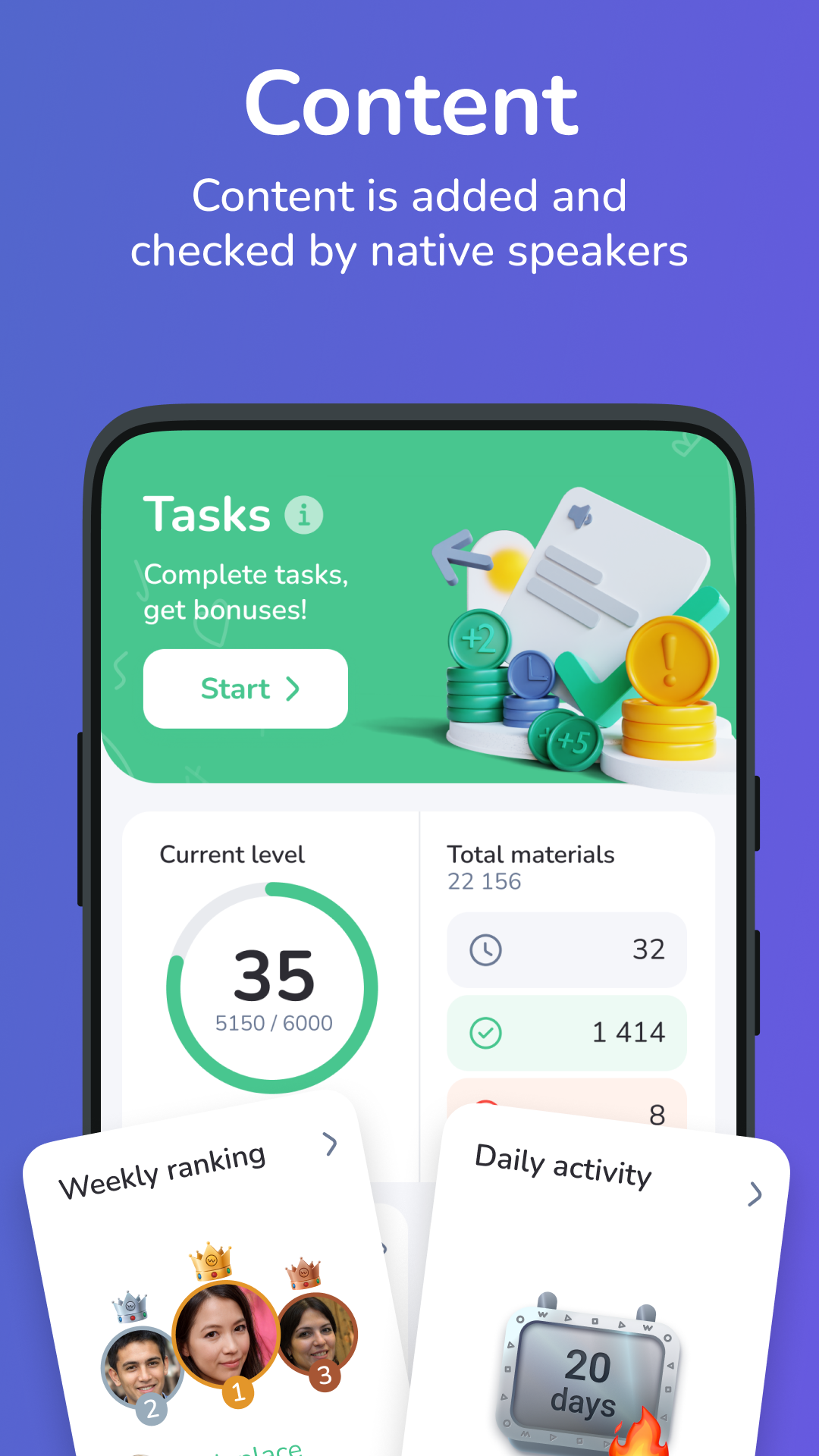 Mídia 6 de Wola.io - Aprendizagem de idiomas movida a IA com conteúdo da comunidade