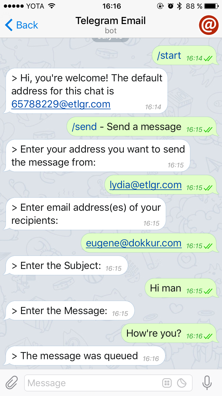 Telegram Email Bridge Bot gallery image