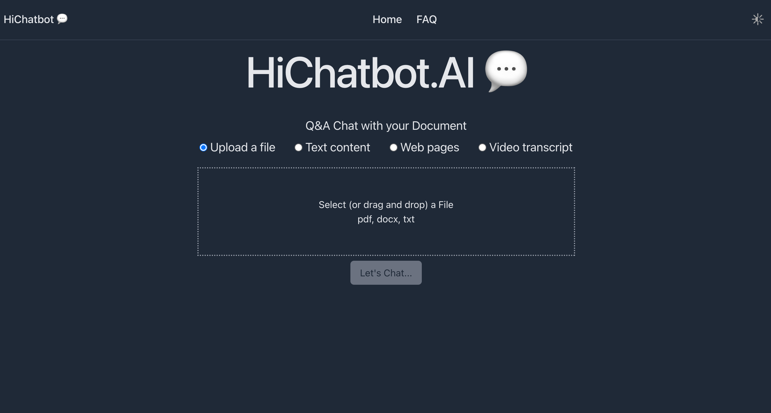 HiChatbot.ai - अपने डॉक्स, पाठ, वेब पेज या वीडियो टेप के लिए चैटबॉट मीडिया 1