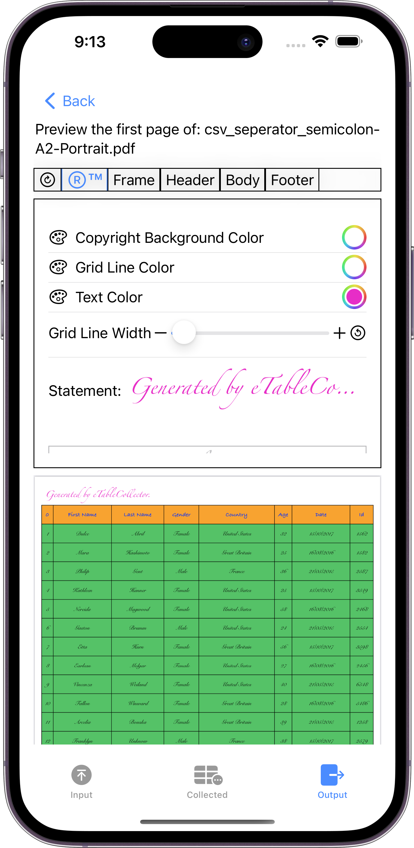 Etable Collector - Behandel big data in spreadsheet. media 1