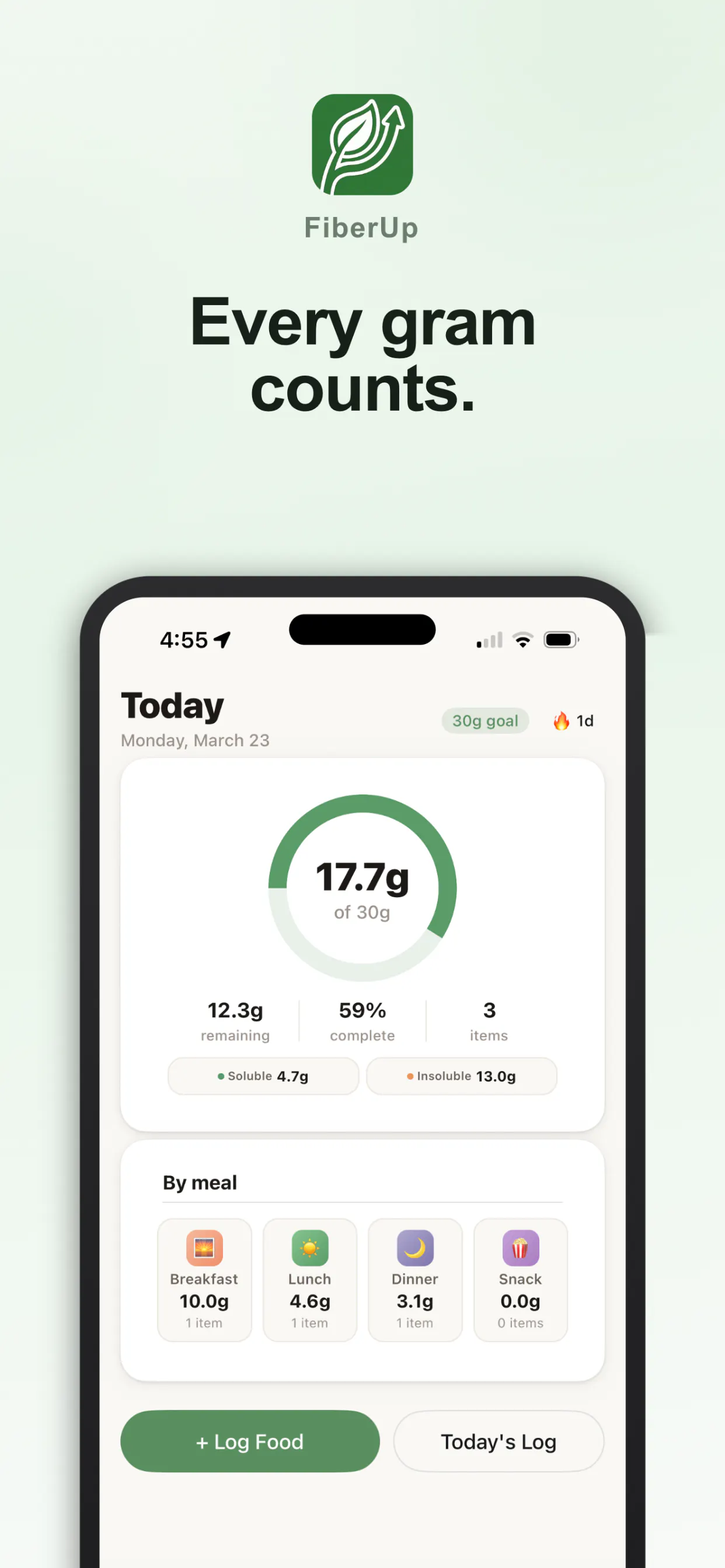 Banner del producto FiberUp: Fiber Tracker