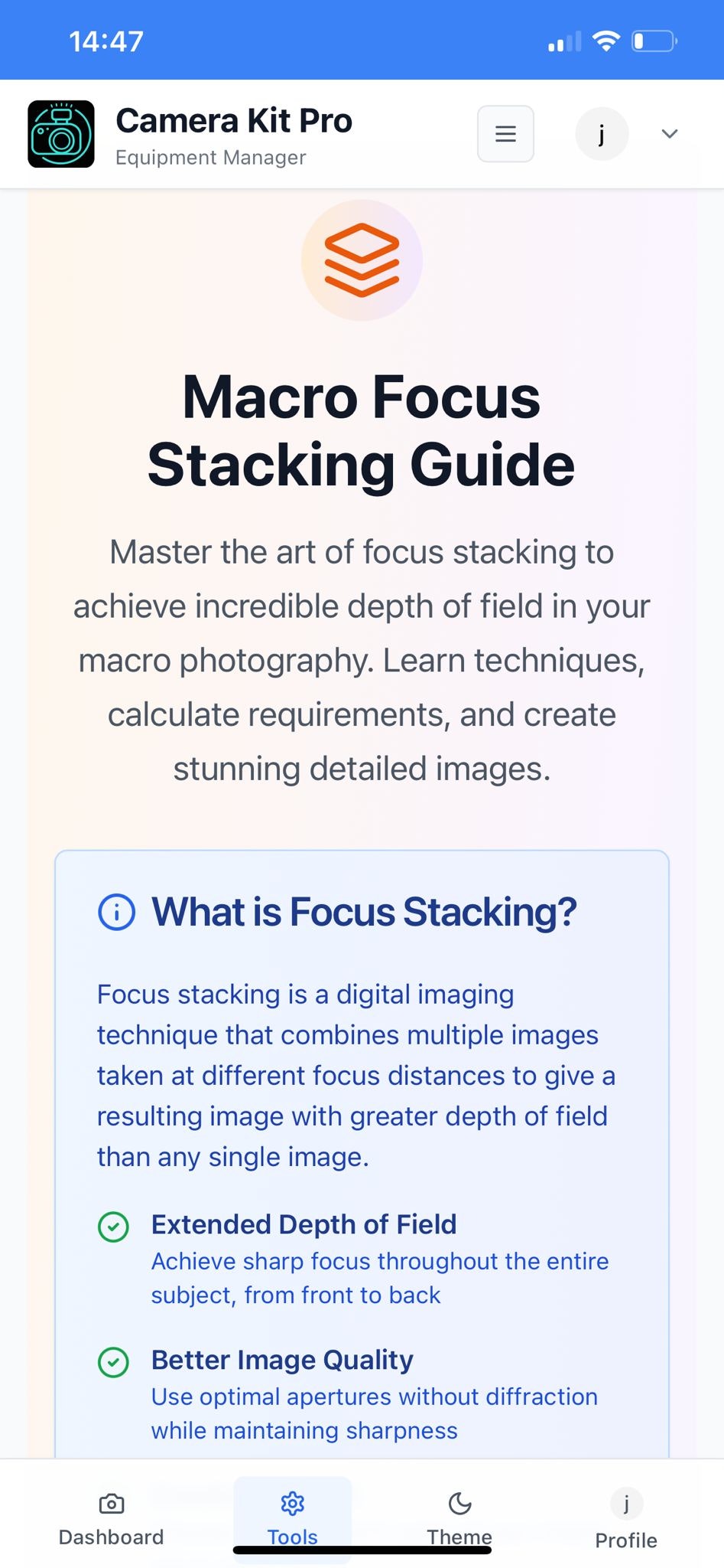 Camera Kit Pro - Gestión y herramientas de equipos de fotografía media 2