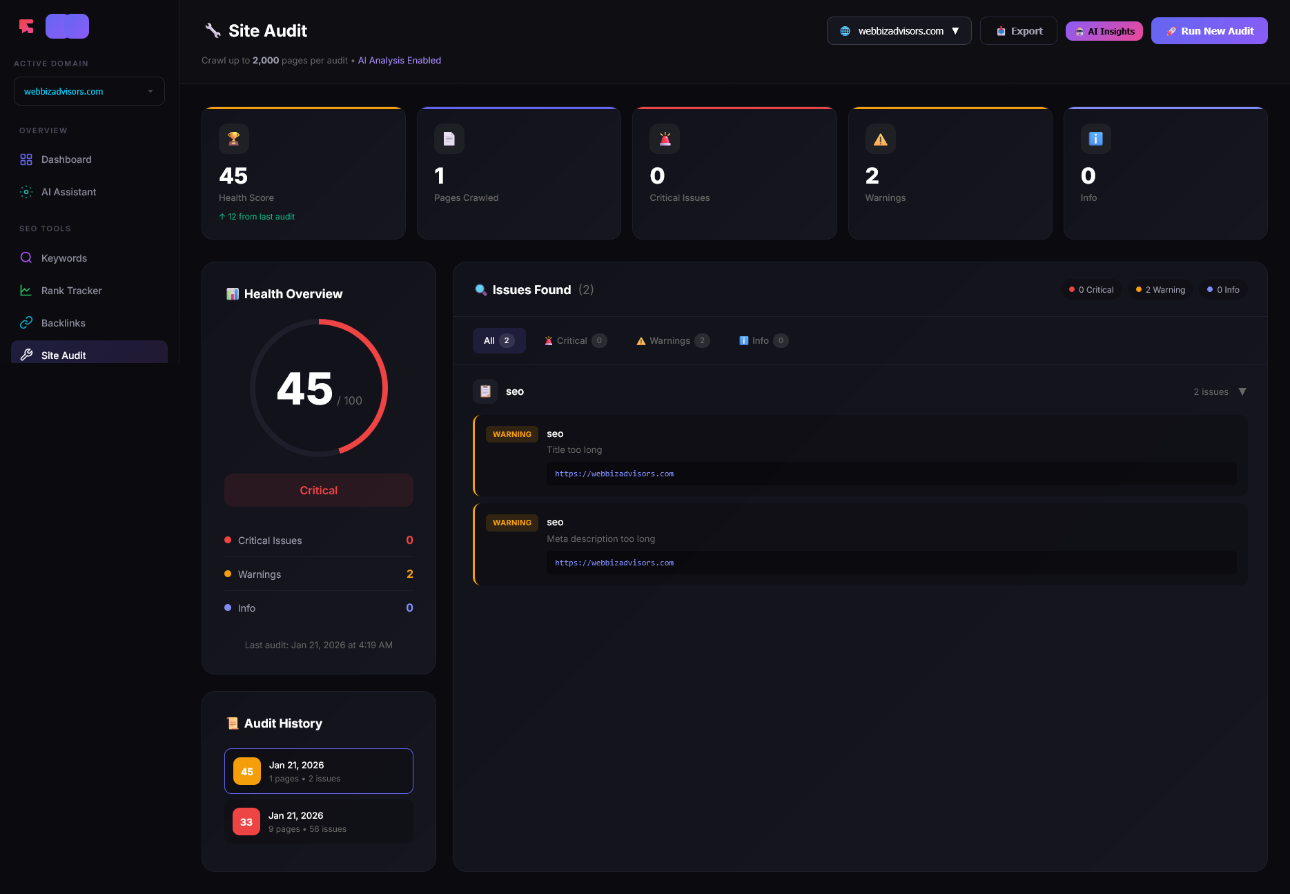 RankEdge SEO - Screenshot 5 showing product features and functionality