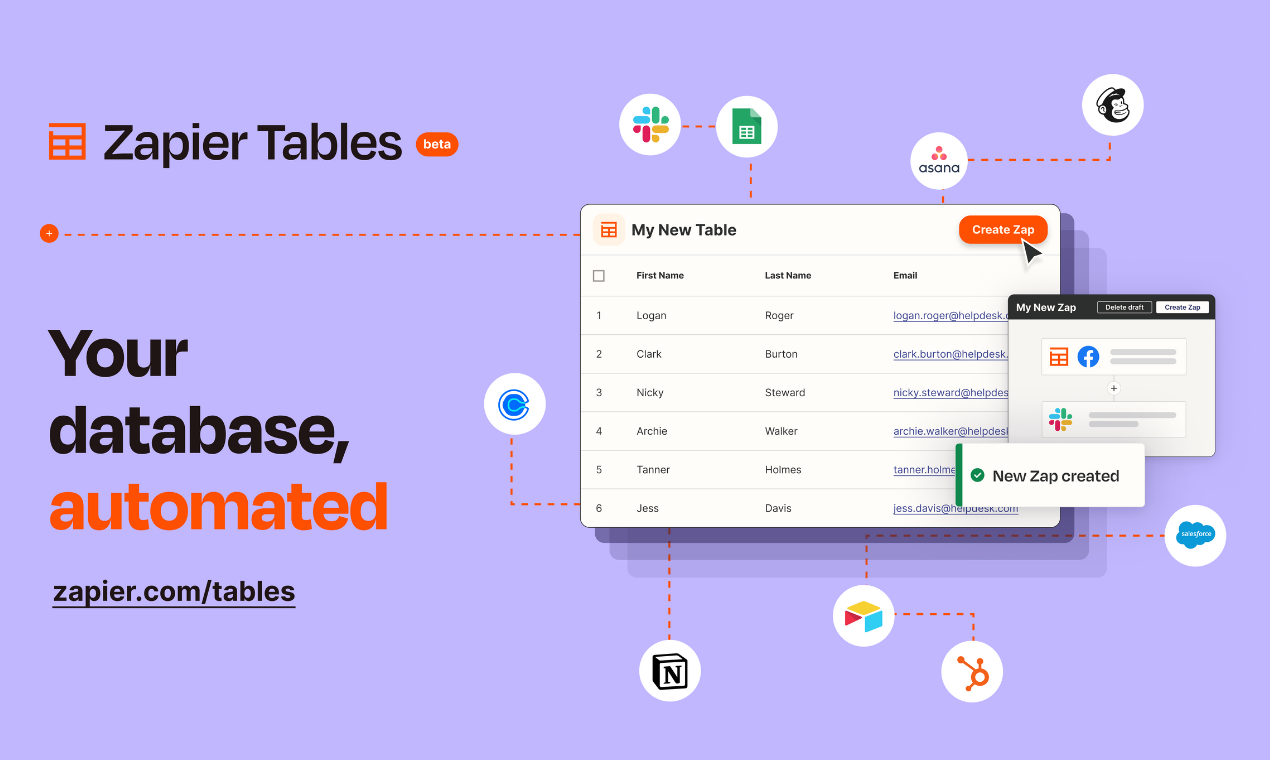 وسائط طاولات Zapier - قاعدة البيانات الخاصة بك ، الآلية 2