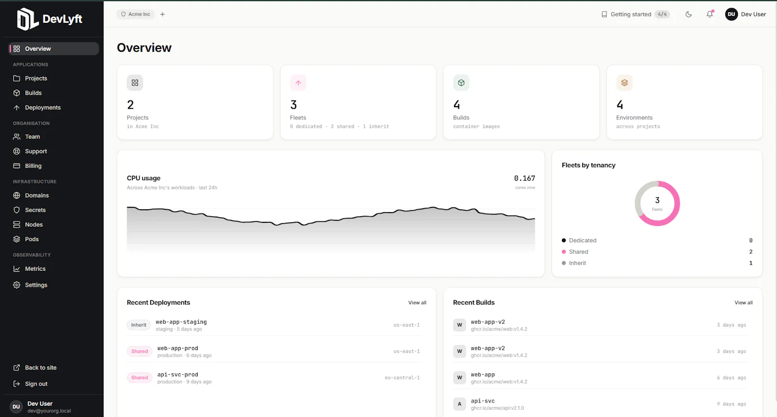 DevLyft screenshot 2