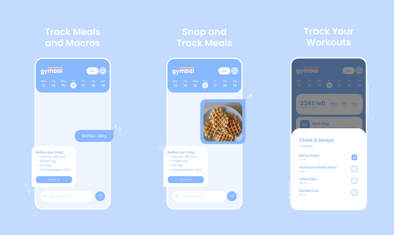Média Gymbai - Votre entraîneur et tracker de gym AI - Plan d'entraînement personnalisé, chat IA et tracker Macros. 3