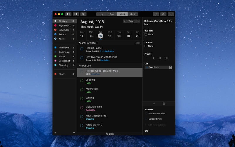 GoodTask 3 for Mac Image