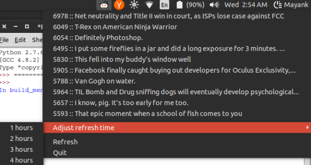 Reddit and HackerNews Panel Indicators gallery image