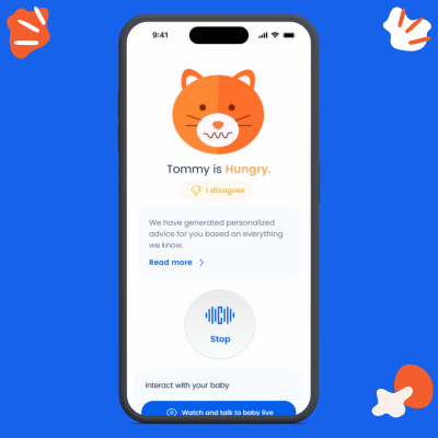 Mídia 3 de Cappella - Aplicativo de suporte para pais: AI Baby Cry Traduation & Monitoring
