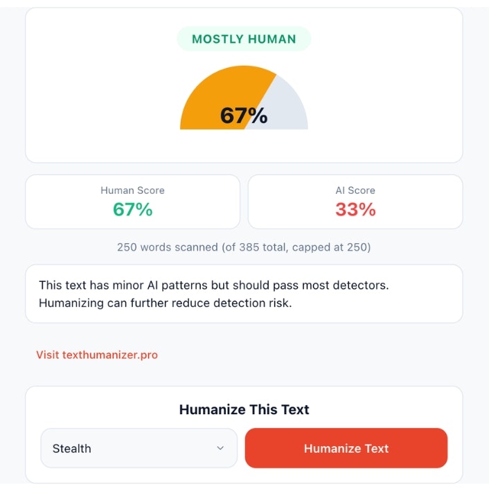 Humanizer PRO - Screenshot 2 showing product features and functionality