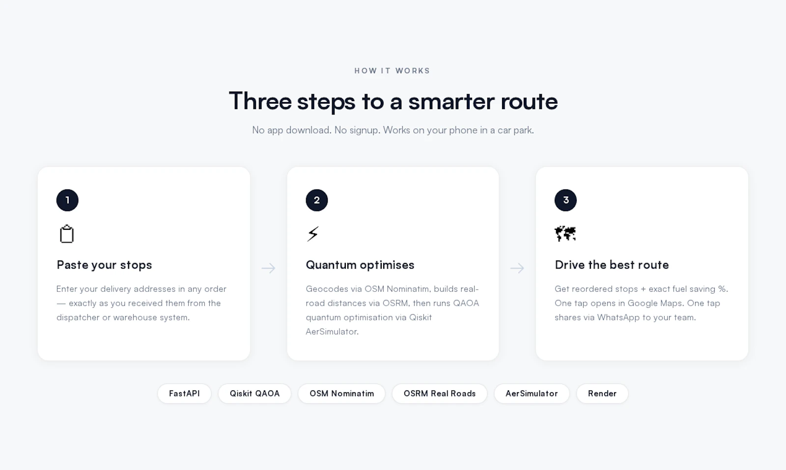 QuantaRoute screenshot 1