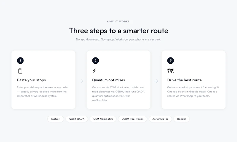 QuantaRoute screenshot 1