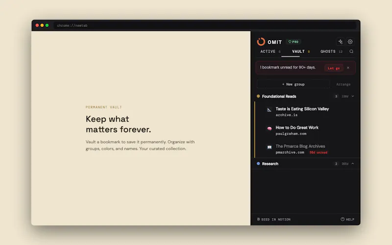Omit - Self-destructing bookmarks screenshot 4