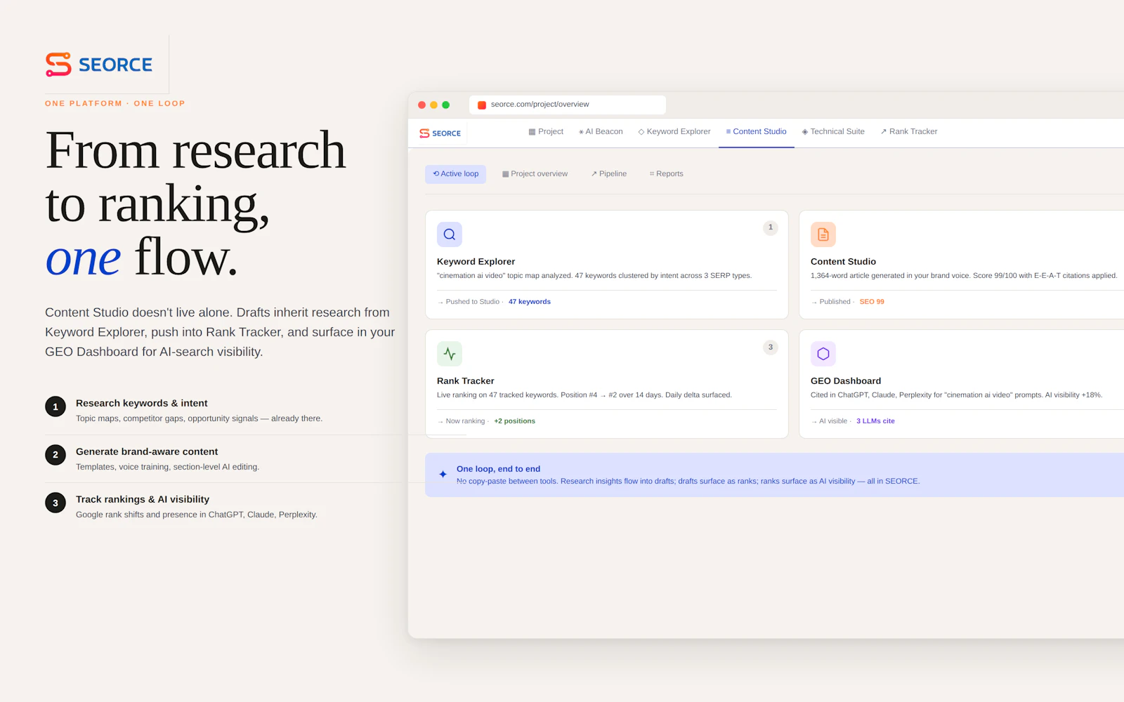 SEORCE - Content Studio  screenshot 2